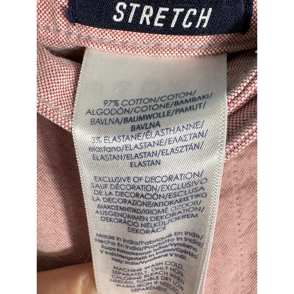 Men's Chaps Pale Pink Shorts Size 36 Gold Preppy Classic Flat Front - Picture 3 of 5